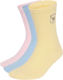 adidas x Care Bears Crew Socken clear pink/clear sky/almond yellow, 3 Paare (Damen)