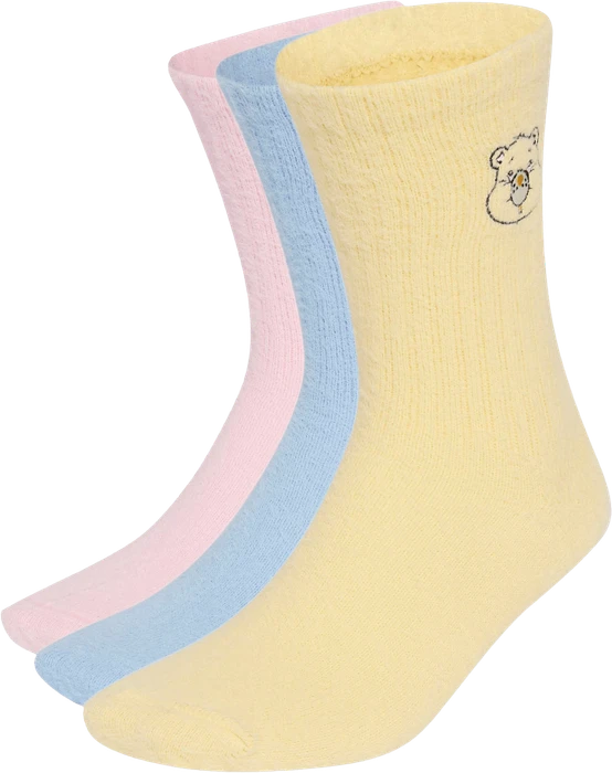 adidas x Care Bears Crew Socken clear pink/clear sky/almond yellow, 3 Paare (Damen)