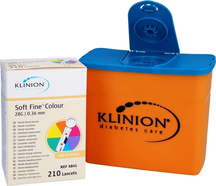 eu-medical Klinion Soft Fine Colour 28G Lanzetten, 210 Stück