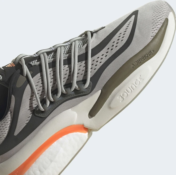adidas Alphaboost V1 Sustainable Boost metal grey/screaming orange/olive strata