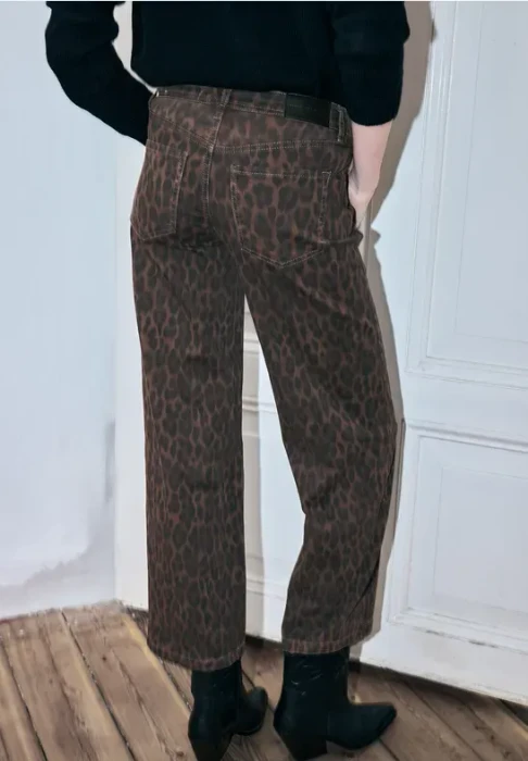 Street One Studio Wide Leg Jeans leo print washed (Damen)