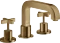 Hansgrohe Axor Citterio 3-Loch Wannenrandarmatur mit Kreuzgriffen polished bronze Vorschaubild