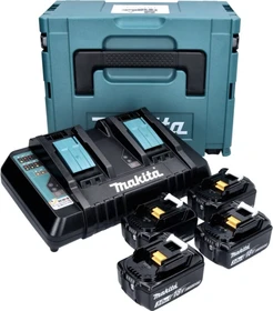 Makita Powersource-Kit Starterset 18V, 3.0Ah, Li-Ionen, 4 Akkus [12.0Ah] [216Wh]