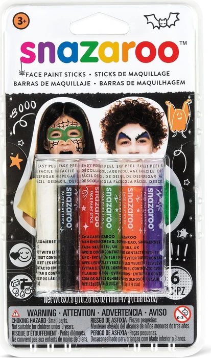Snazaroo Halloween Face Paint Sticks Schminkset