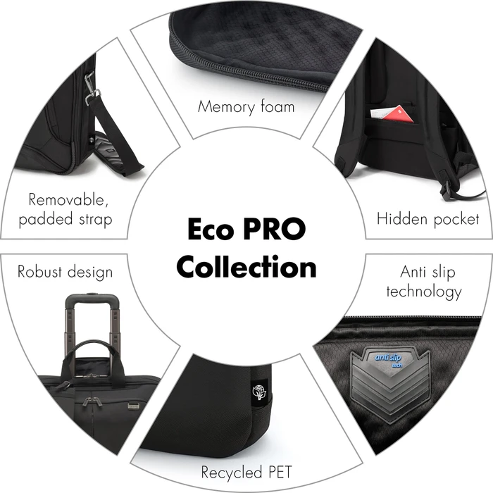 Dicota Eco Slim Eco Pro 12-14.1", Notebook Rucksack, schwarz