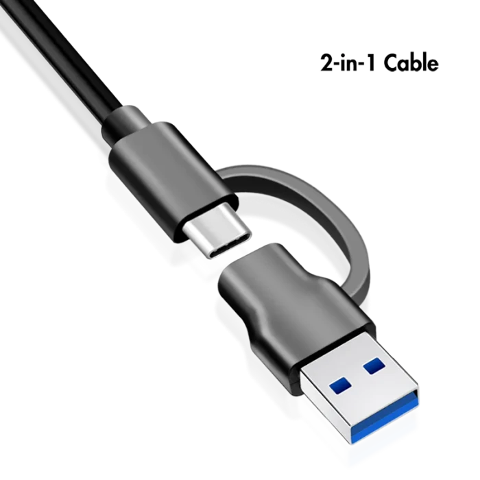 LogiLink USB 3.2 Gen1 Hub mit Ein-/Aus-Schalter, 4x USB-A 3.0, USB-C/USB-A 3.0 [Stecker]