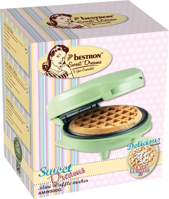 Bestron AMW500G Mini Waffeleisen mint