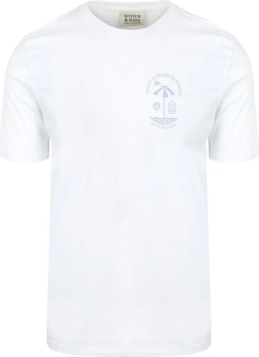 Scotch & Soda Left Chest Logo T-Shirt kurzarm weiß (Herren)