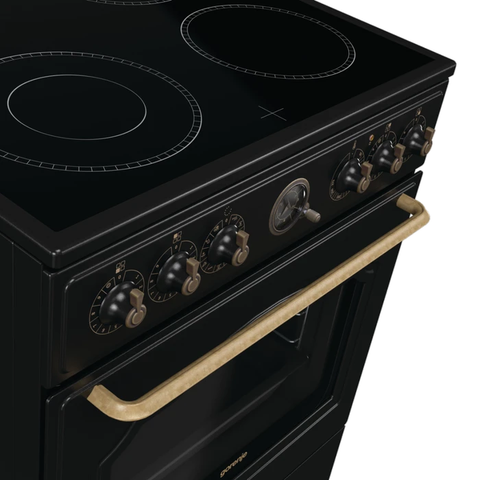 Gorenje GECS6B70CLB Elektroherd mit Glaskeramik-Kochfeld