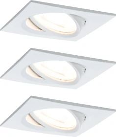 Paulmann LED Nova eckig 6W Einbauleuchte weiß matt, 3 Stück