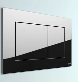 TECE TECEnow WC-Betätigungsplatte für Zweimengentechnik 220x150x5mm chrom glänzend