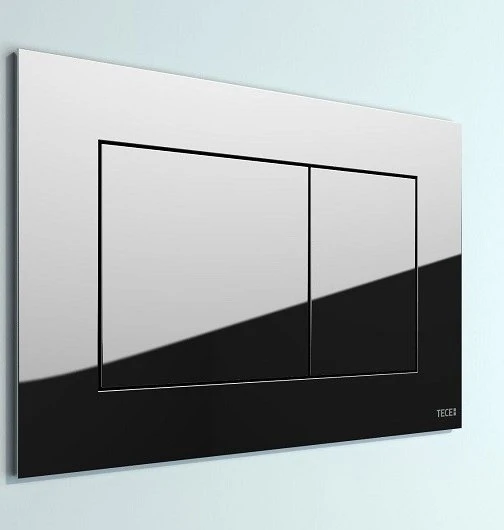 TECE TECEnow WC-Betätigungsplatte für Zweimengentechnik 220x150x5mm chrom glänzend
