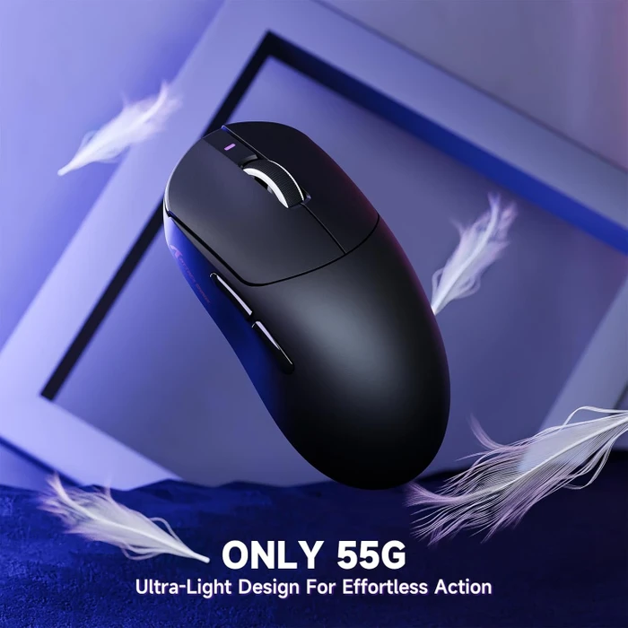 Attack Shark X8 Pro Tri-mode Wireless Gaming Mouse, schwarz, inkl. Grip Tape, USB/Bluetooth