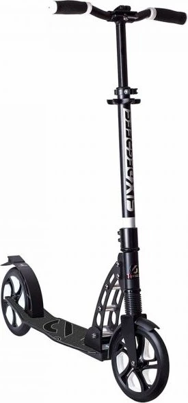 Six Degrees Aluminium Scooter mit Federung 205mm schwarz