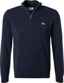 Lacoste Baumwolle mit Reißverschluss und hohem Kragen Pullover navy blue (Herren)