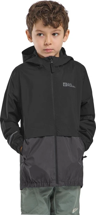 Jack Wolfskin Rainy Days 2l Funktionsjacke granite black (Junior)