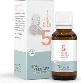 Schüßler-Salze 5 Kalium Phosphoricum D6 Globuli, 15g
