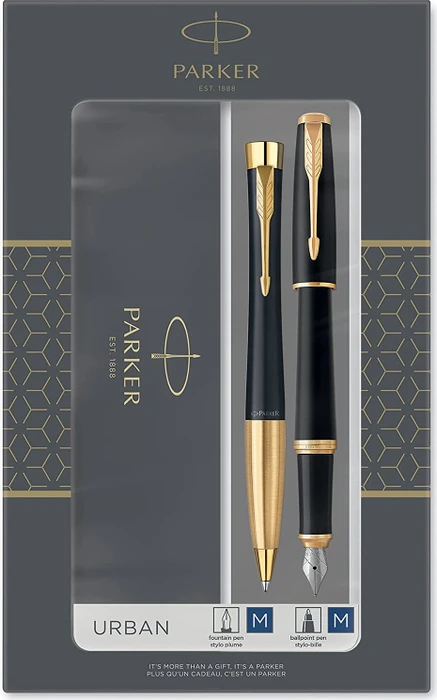 Parker Urban Duo Muted, Black Gold Trim, 2 Stück