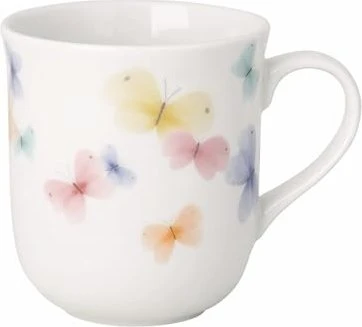 Hutschenreuther Frühlingsgrüße Schmetterlinge Becher mit Henkel 410ml
