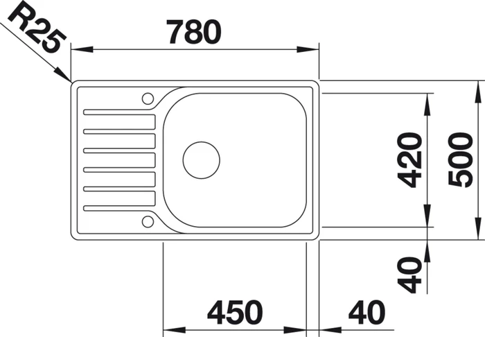Blanco Lantos XL 6 S-IF Compact Becken reversibel mit Ablauffernbedienung edelstahl