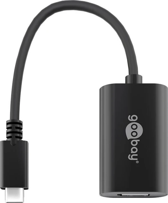 goobay 4k USB-C DisplayPort Adapter 0.2m, schwarz