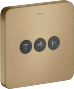 Hansgrohe Axor ShowerSelect softcube Kontrollfeld mit 3 Ventilen brushed bronze