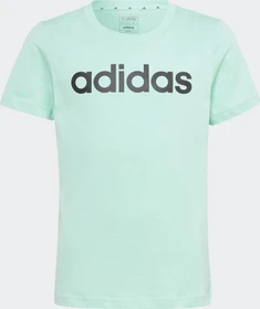 adidas Essentials Linear Logo Cotton Slim Fit T-Shirt kurzarm easy green/black (Junior)