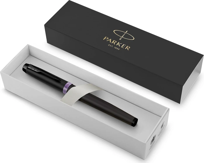 Parker IM Vibrant Rings schwarz, rechte Hand, mittel, Geschenkbox