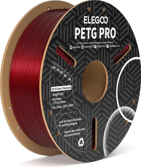 Elegoo PETG Pro, Burgundy, Spule, 1.75mm, 1.00kg