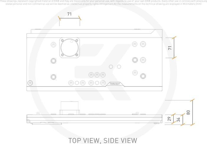 EK Water Blocks Quantum Line EK-Quantum Reflection² PC-O11D XL D5 PWM D-RGB, Verteilerplatte mit Pumpe, Screen Edition