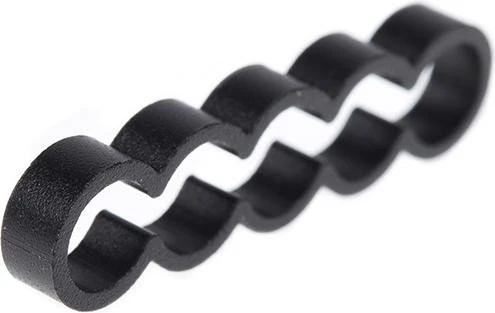 Alphacool Eiskamm Alu X5 Flat Kabelkamm 4mm, schwarz, 4er-Pack