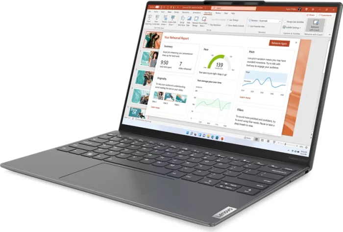 Lenovo Yoga Slim 7 Carbon 13IRP8, Storm Grey, Core i5-1340P, 16GB RAM, 512GB SSD, DE