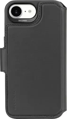 Decoded Leather Detachable Wallet Case für Apple iPhone 16e schwarz