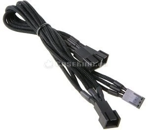 BitFenix 3-Pin auf 3x 3-Pin Verteiler, sleeved, 60cm, schwarz