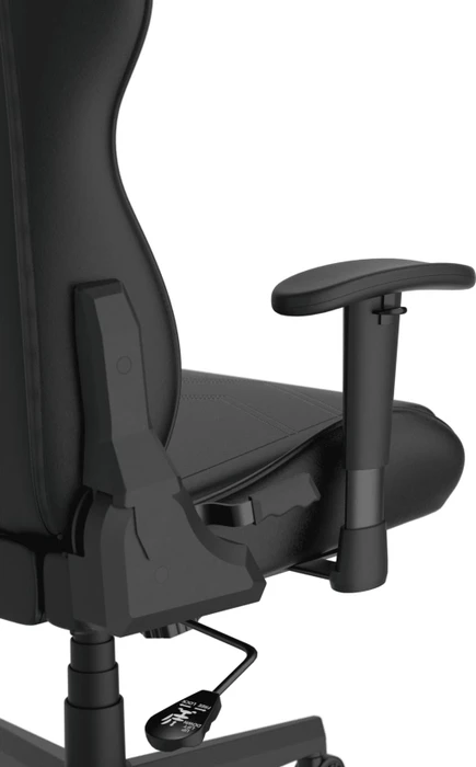 DXRacer Prince Series PF132 Gamingstuhl, schwarz mit weißen Nähten
