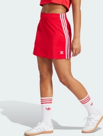 adidas Adicolor 3-Streifen Mini Rock better scarlet/white (Damen)