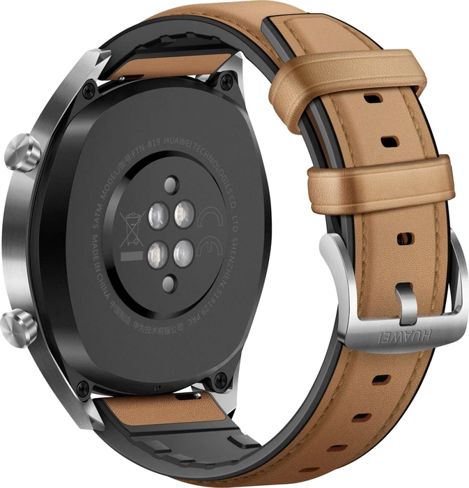 Huawei Watch GT Classic silber mit Lederarmband braun