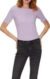 s.Oliver Logo-Print T-Shirt kurzarm lavendel (Damen)