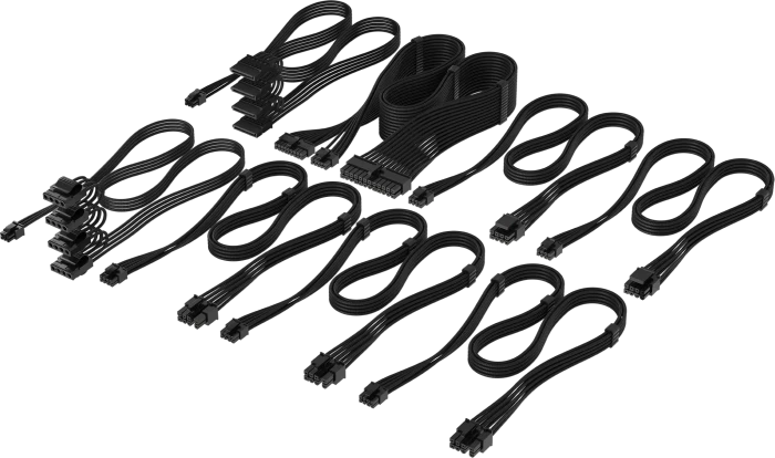 Corsair PSU Cable Kit Type 5 - Pro Kit, Elite Premium Individually Sleeved, schwarz