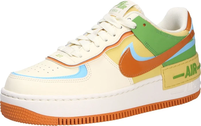 Nike Air Force 1 Shadow coconut milk/aquarius blue/saturn gold/monarch (Damen)