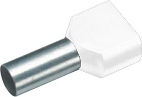 Vogt Zwillings-Aderendhülse 0.5 mm² Teilisoliert Weiß 100 Stück