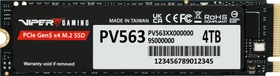 Patriot Viper PV563 Gen5 4TB, M.2 2280 / M-Key / PCIe 5.0 x4, Heatspreader (PV563P4TBM28H)