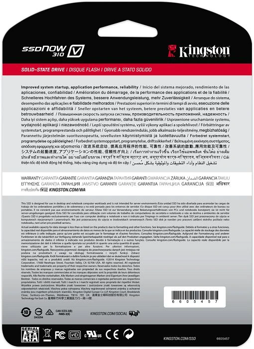 Kingston SSDNow V310 960GB, 2.5" / SATA 6Gb/s