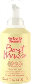Umberto Giannini Boost Mousse Rosemary Oil Strengthening Styling Foam, 300ml