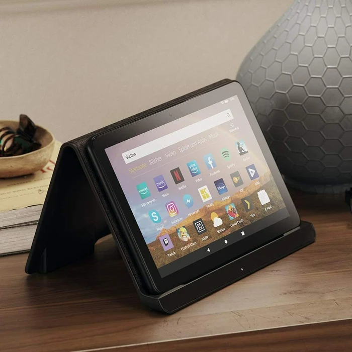 Angreat Kabelloses Ladedock, Tablet-Stand für Amazon Fire HD 8 Plus KFONWI