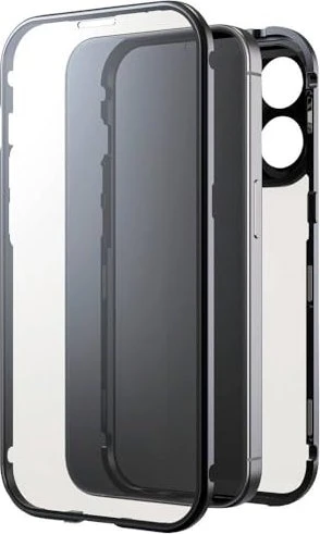 Black Rock 360° Glass Case für Apple iPhone 15 Pro transparent/schwarz
