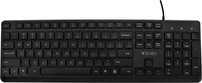V7 KU350 Pro Tastatur, schwarz, USB, US