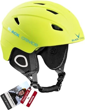 Black Crevice Kitzbühel Helm gelb