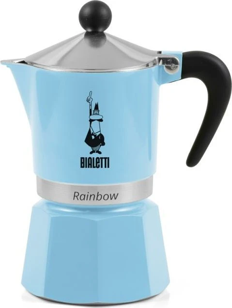 Bialetti Rainbow 1 Tasse Espressokanne hellblau