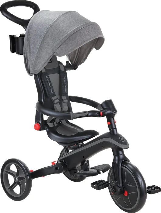 Globber Explorer Trike Foldable 4in1 schwarz/grau